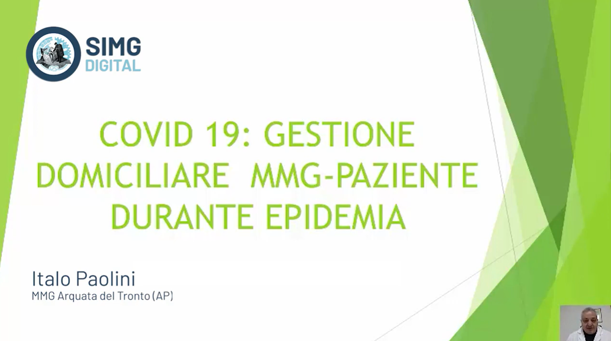 COVID 19 Gestione Domiciliare MMG Paziente Durante L Epidemia Dott